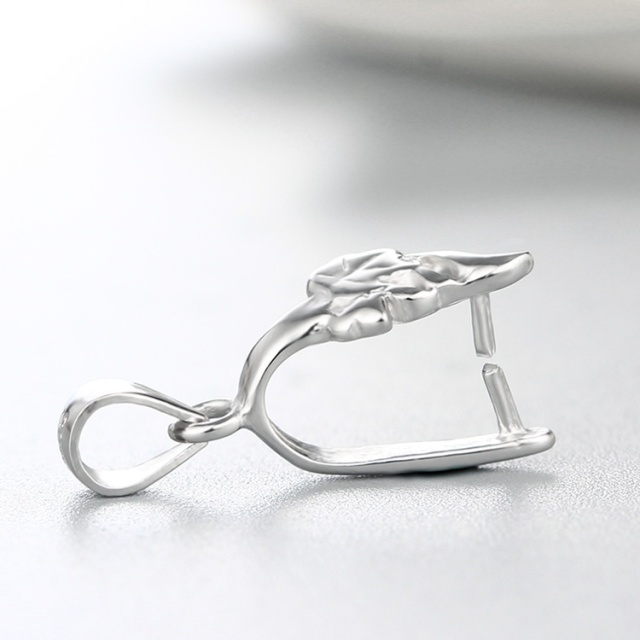 925 Sterling Silver Unique Plant Pendant Clasp
