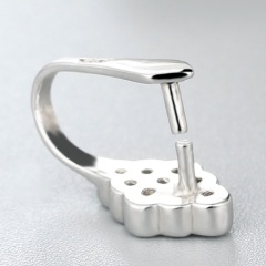 925 Sterling Silver Cubic Zirconia  Diamond Shaped Pendant