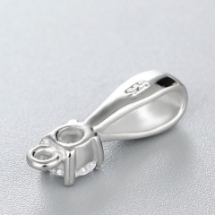 925 Sterling Silver CZ Drop Pendant Finding