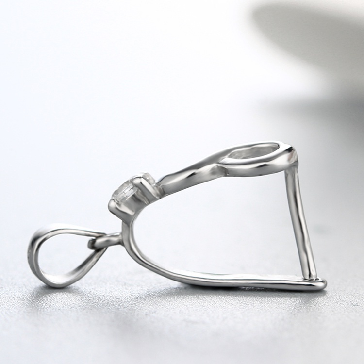 925 Sterling Silver Infinity Crystal Pendant Clasp