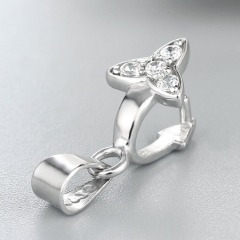 925 Sterling Silver CZ Stone Pendant Clasps