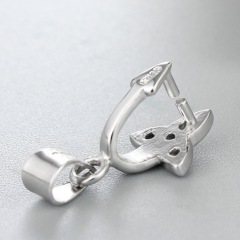 925 Sterling Silver CZ Stone Pendant Clasps