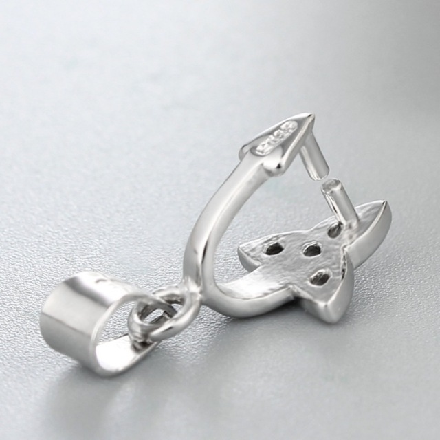 925 Sterling Silver CZ Stone Pendant Clasps