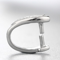 925 Sterling Silver CZ Stone Olive Crystal Pendant Clasps