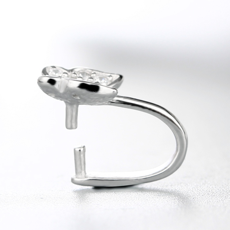 925 Sterling Silver Cubic Zirconia Butterfiy Pendant Clasps