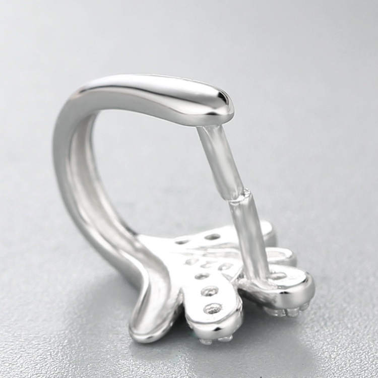 925 Sterling Silver Cubic Zirconia Unique Plant Pendant Clasps