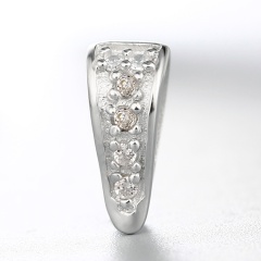 925 Sterling Silver Cubic Zirconia Pendant Clasps