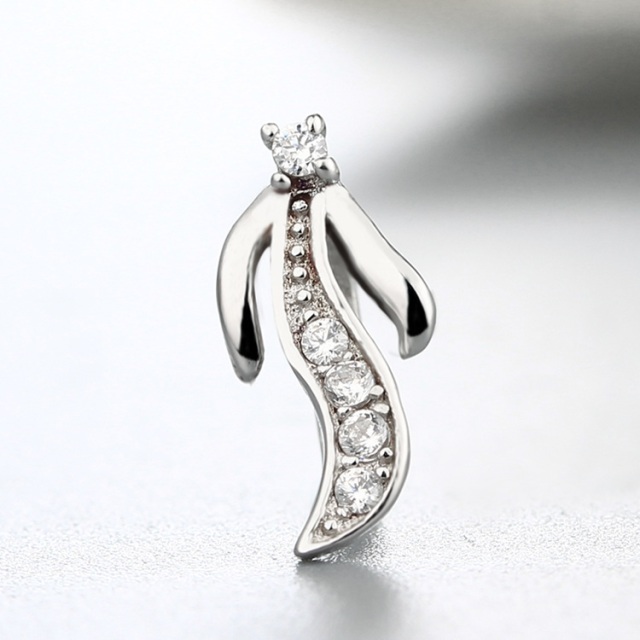 925 Sterling Silver Cubic Zirconia Beading Design Pendant Clasps
