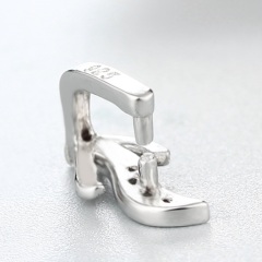 925 Sterling Silver Cubic Zirconia Beading Design Pendant Clasps