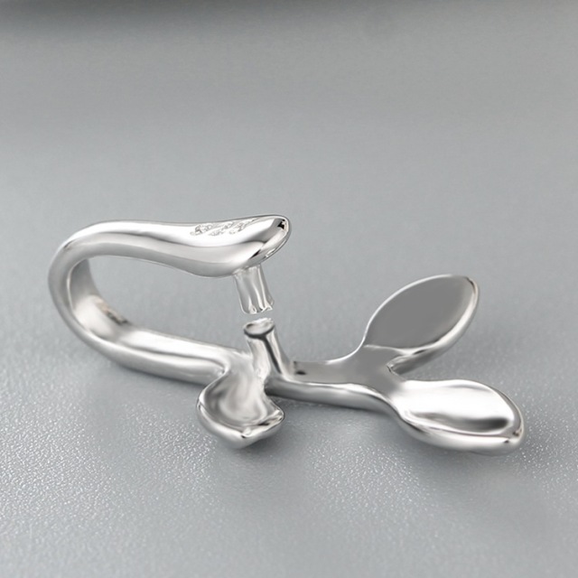 925 Sterling Silver Little Leaf Pendant Clasps
