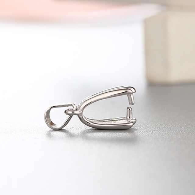 925 Sterling Silver Pendant Clasps For Crystal