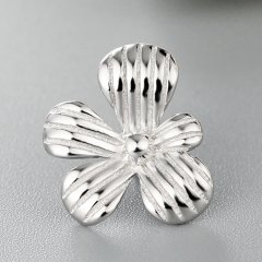 925 Sterling Silver Flower Pendant Clasps