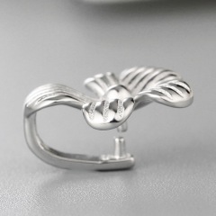 925 Sterling Silver Flower Pendant Clasps