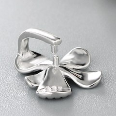 925 Sterling Silver Flower Pendant Clasps