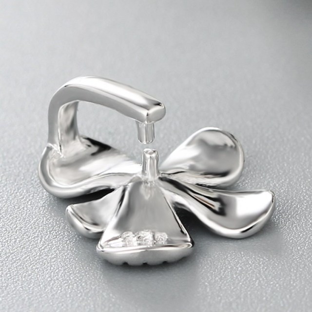 925 Sterling Silver Flower Pendant Clasps