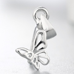 925 Sterling Silver Natural Hollow Butterfly Pendant Clasps