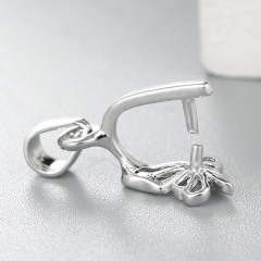 925 Sterling Silver Natural Hollow Butterfly Pendant Clasps