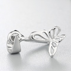 925 Sterling Silver Natural Hollow Butterfly Pendant Clasps