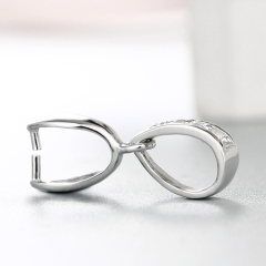 925 Sterling Silver CZ Bail Pendant Findings
