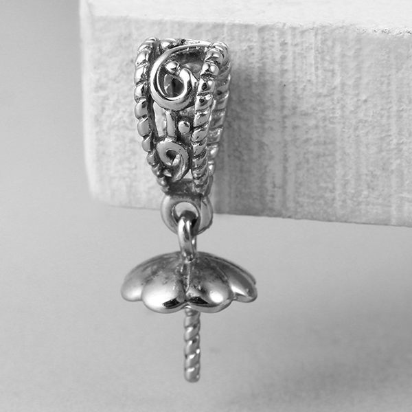 925 Sterling Silver Vintage Pearl Cap