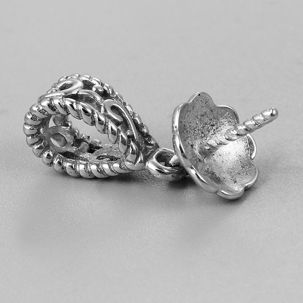 925 Sterling Silver Vintage Pearl Cap