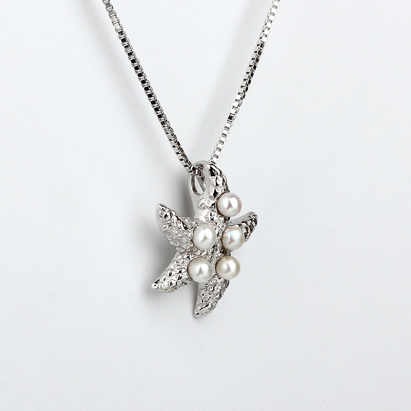 925 Sterling Silver Hammered Pearl Pendants