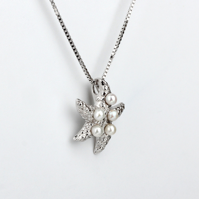 925 Sterling Silver Hammered Pearl Pendants