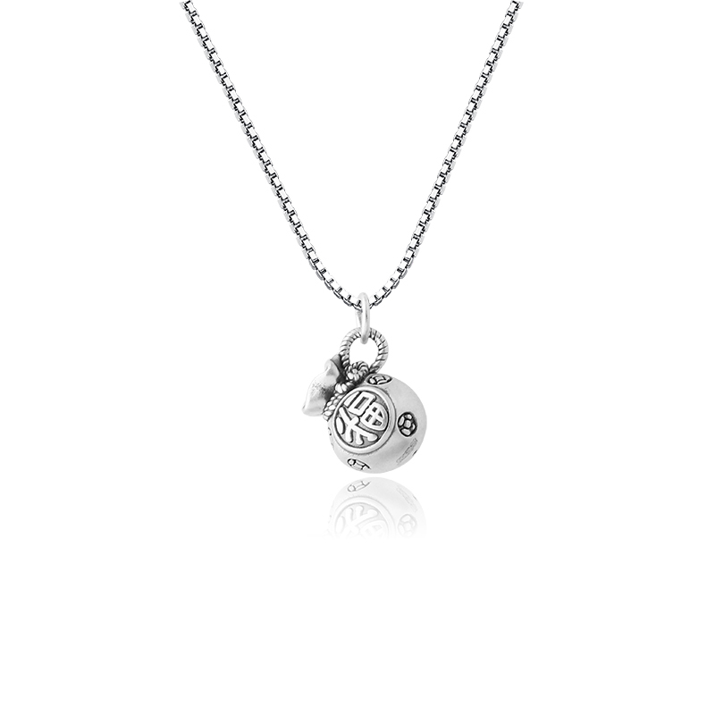 999 Sterling Silver Diy Lucky Money Bag Pendants