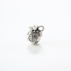 999 Sterling Silver Diy Lucky Money Bag Pendants