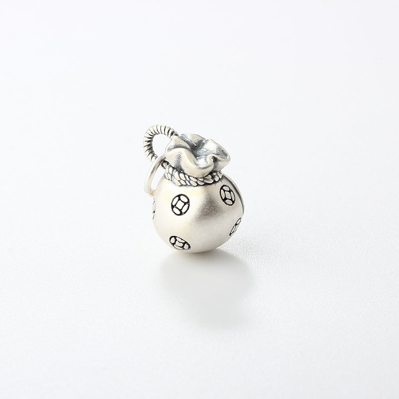 999 Sterling Silver Diy Lucky Money Bag Pendants
