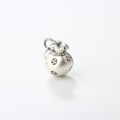 999 Sterling Silver Diy Lucky Money Bag Pendants