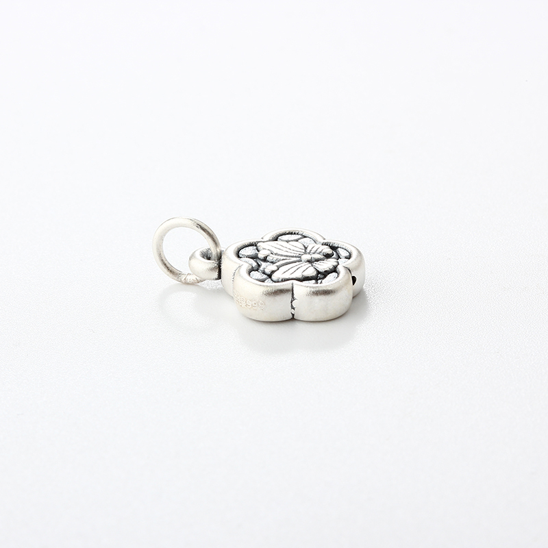999 Sterling Silver Ab Side Butterfly Pendants