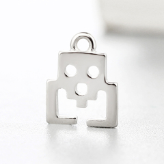 925 Sterling Silver Unique Skull Clasp Charms