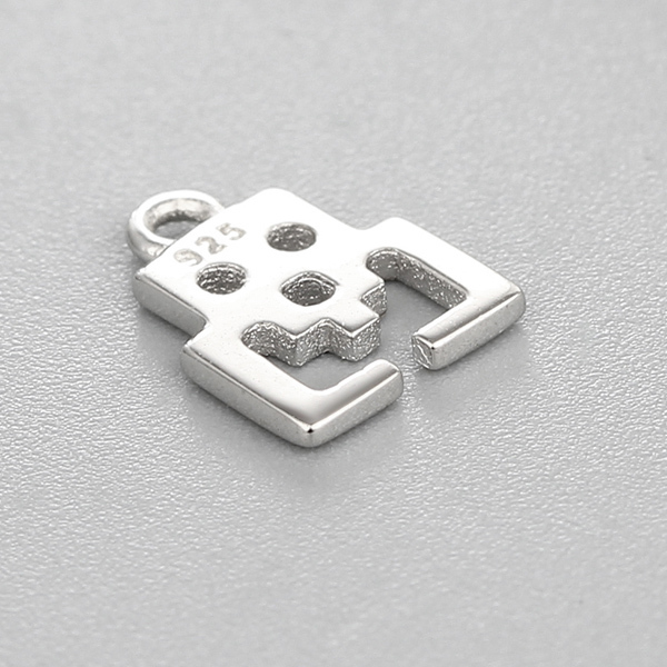925 Sterling Silver Unique Skull Clasp Charms