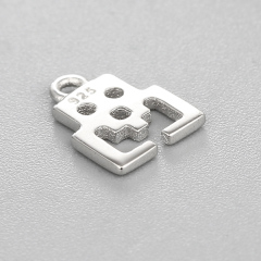 925 Sterling Silver Unique Skull Clasp Charms