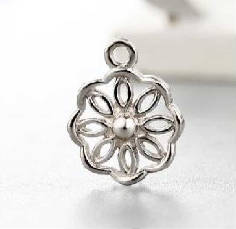 925 Sterling Silver Hollow Sun Flower Charms