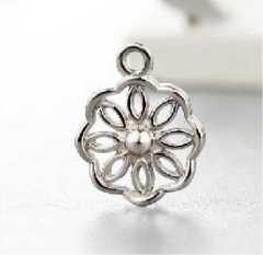 925 Sterling Silver Hollow Sun Flower Charms