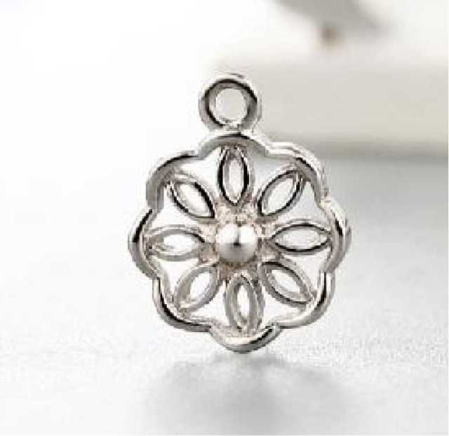 925 Sterling Silver Hollow Sun Flower Charms