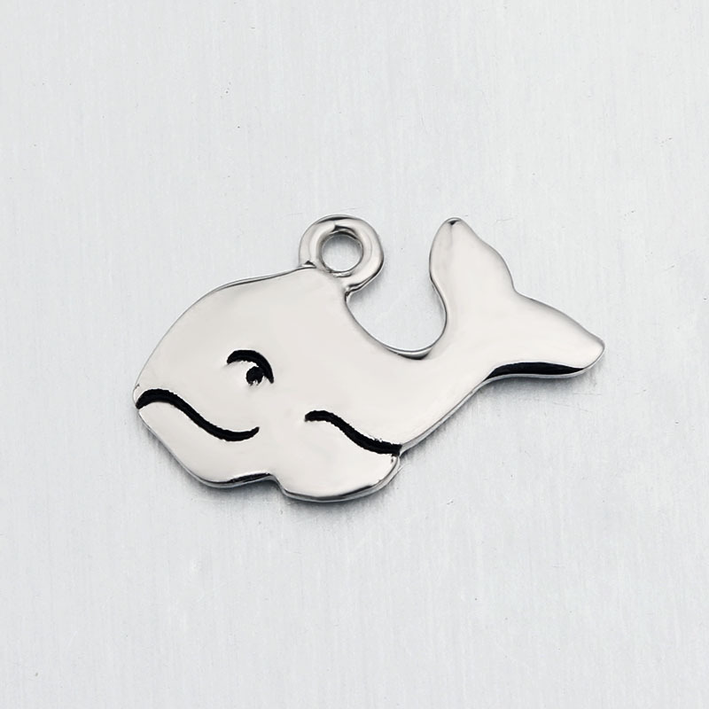 925 Sterling Silver Whale Charm