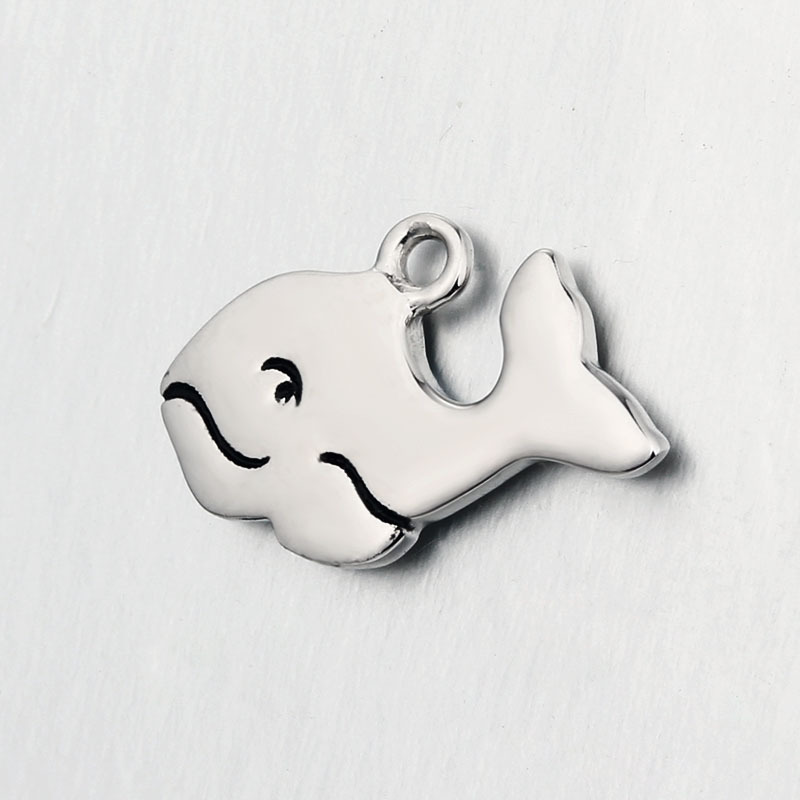 925 Sterling Silver Whale Charm