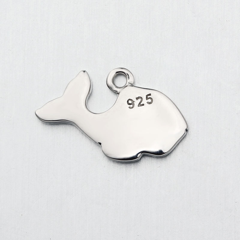 925 Sterling Silver Whale Charm