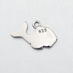 925 Sterling Silver Whale Charm