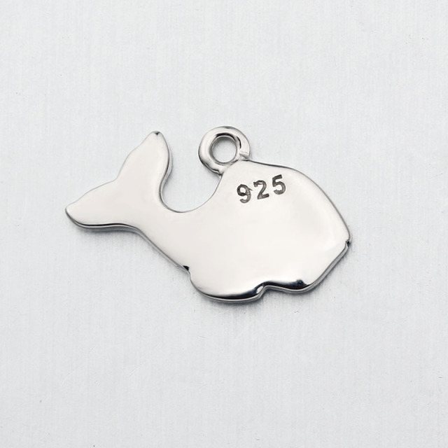 925 Sterling Silver Whale Charm