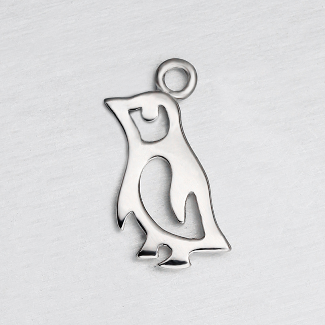 925 Sterling Silver Penguin Charm