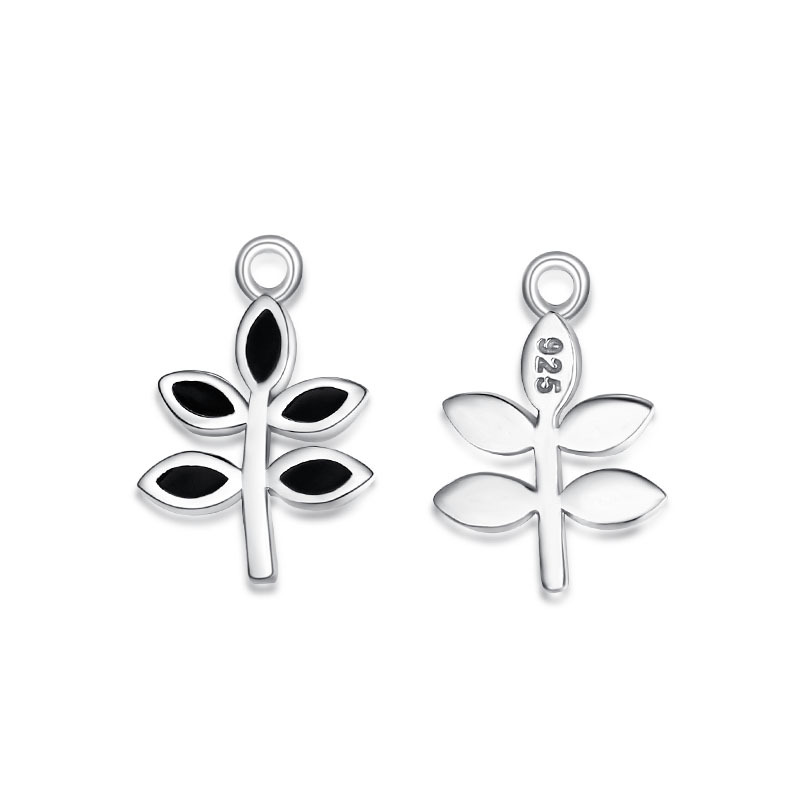 925 Sterling Silver Leaf Charms