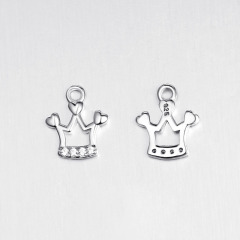 925 Sterling Silver Crown Charms