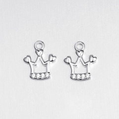 925 Sterling Silver Crown Charms