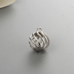 925 Sterling Silver Hollow Ball Shaped Charms