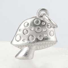 925 Sterling Silver Mushroom Charms