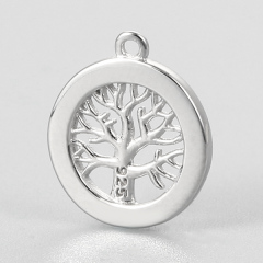 925 Sterling Silver Tree Of Life Round Pendnats